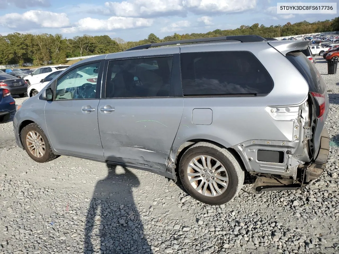 2015 Toyota Sienna Xle VIN: 5TDYK3DC8FS617736 Lot: 78038074