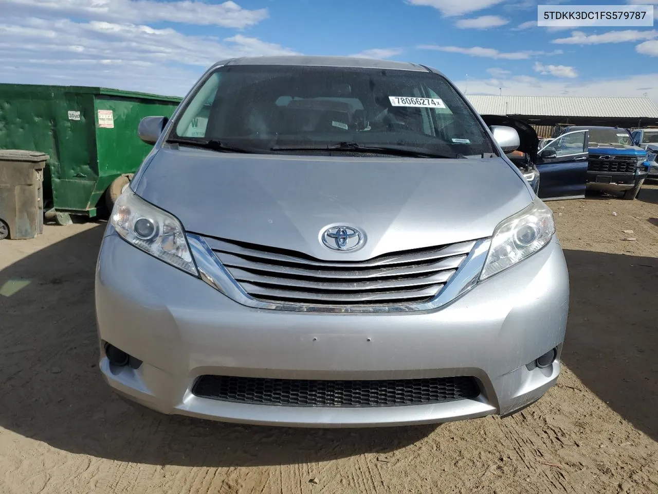 2015 Toyota Sienna Le VIN: 5TDKK3DC1FS579787 Lot: 78066274