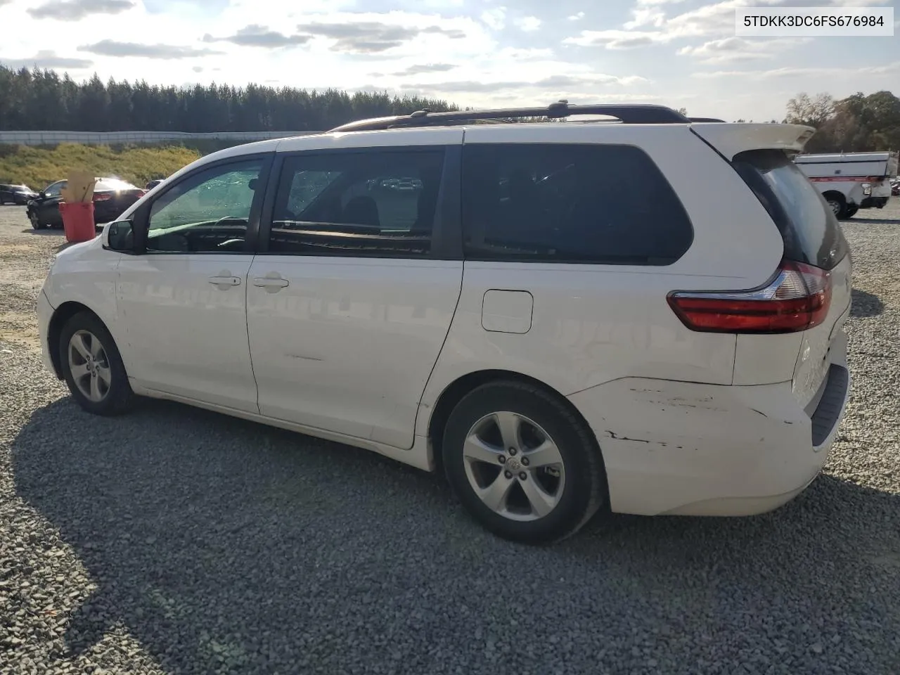 2015 Toyota Sienna Le VIN: 5TDKK3DC6FS676984 Lot: 78122584