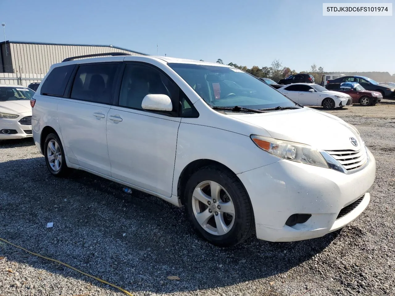 2015 Toyota Sienna Le VIN: 5TDJK3DC6FS101974 Lot: 78165714