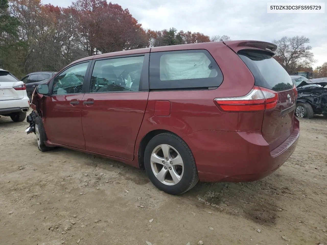 2015 Toyota Sienna VIN: 5TDZK3DC3FS595729 Lot: 78181284