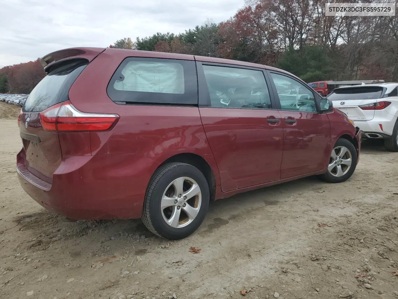 2015 Toyota Sienna VIN: 5TDZK3DC3FS595729 Lot: 78181284