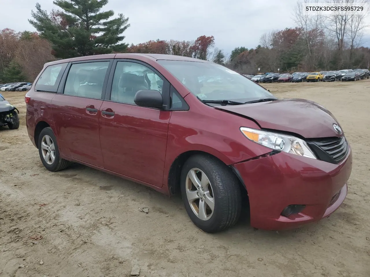 2015 Toyota Sienna VIN: 5TDZK3DC3FS595729 Lot: 78181284