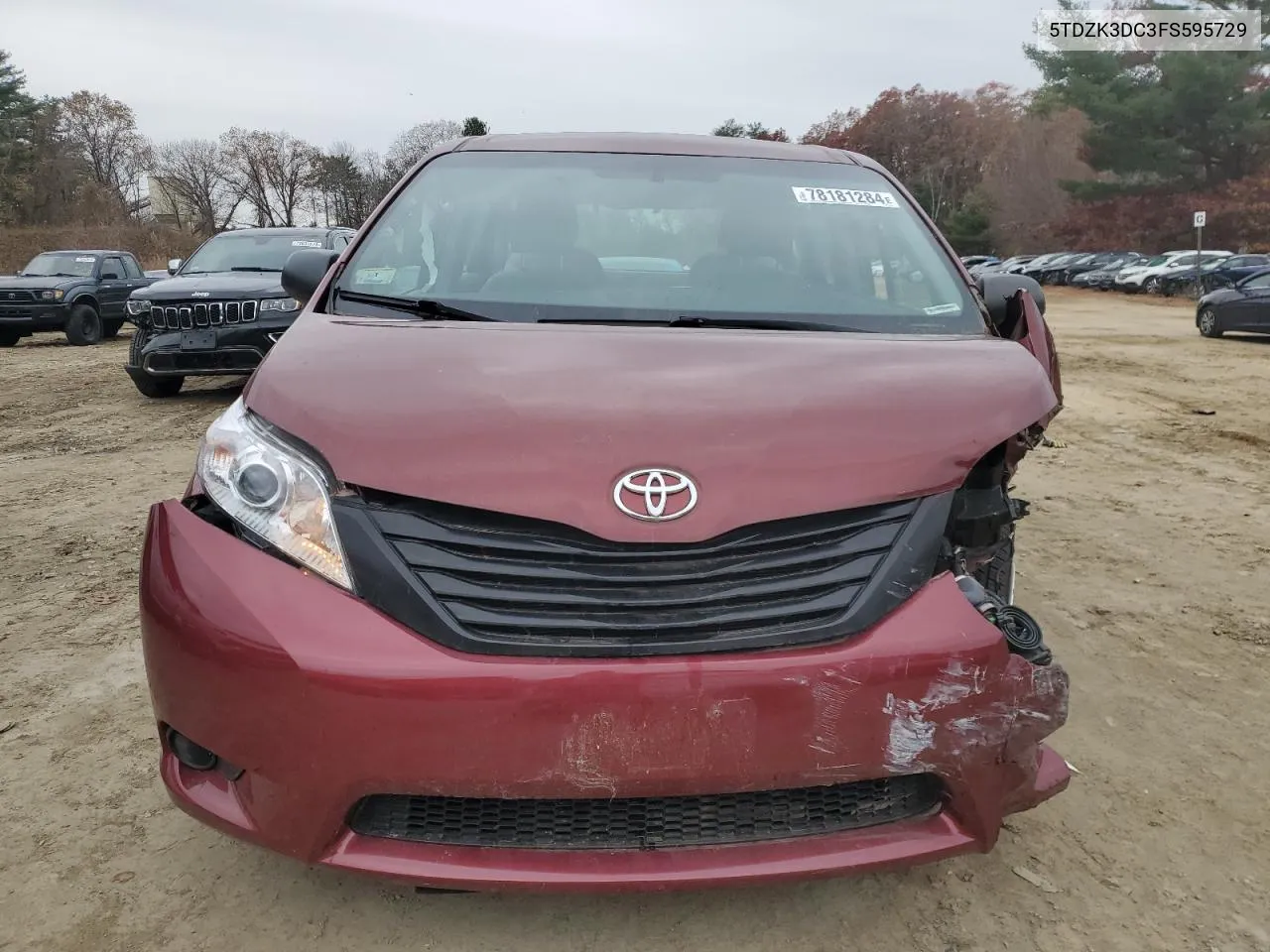 2015 Toyota Sienna VIN: 5TDZK3DC3FS595729 Lot: 78181284