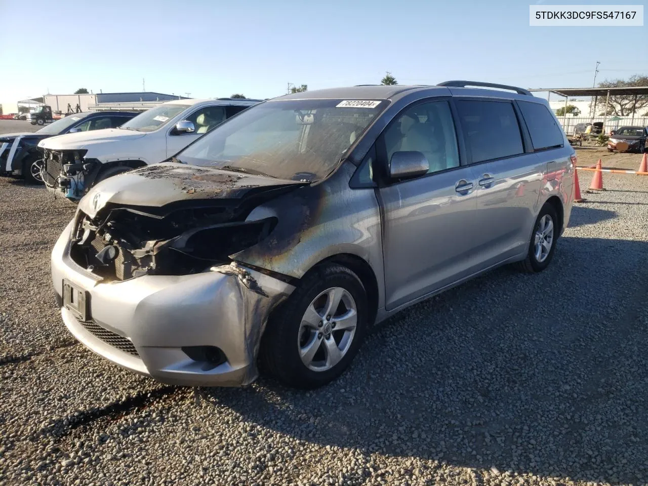 5TDKK3DC9FS547167 2015 Toyota Sienna Le