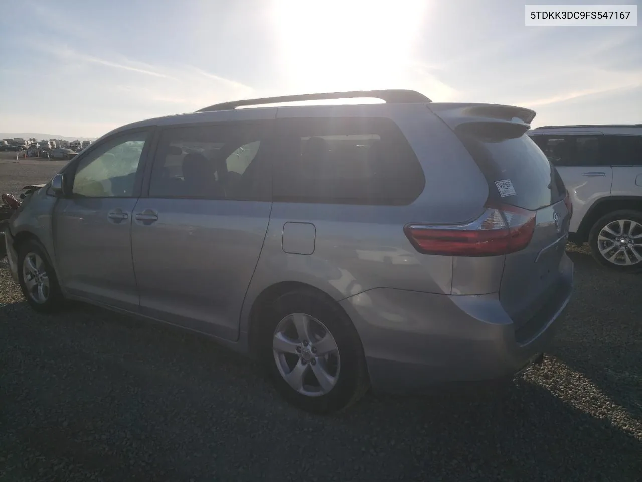 2015 Toyota Sienna Le VIN: 5TDKK3DC9FS547167 Lot: 78220404