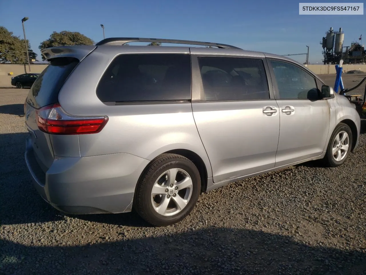 2015 Toyota Sienna Le VIN: 5TDKK3DC9FS547167 Lot: 78220404