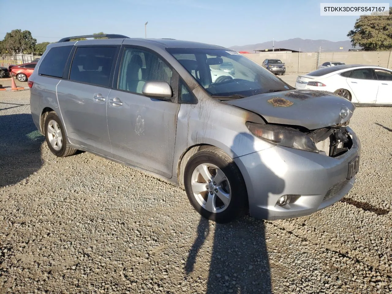 5TDKK3DC9FS547167 2015 Toyota Sienna Le