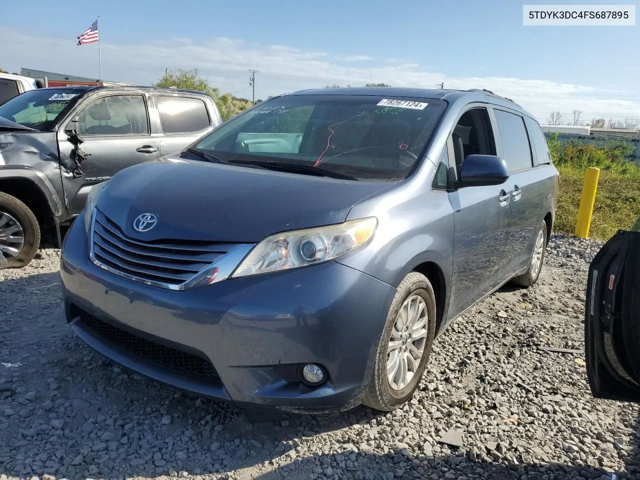 2015 Toyota Sienna Xle VIN: 5TDYK3DC4FS687895 Lot: 78267124