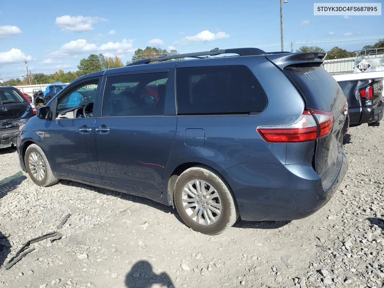 2015 Toyota Sienna Xle VIN: 5TDYK3DC4FS687895 Lot: 78267124