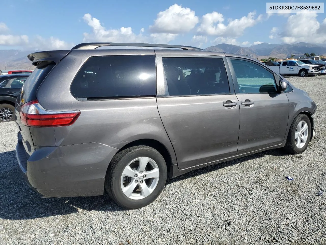 2015 Toyota Sienna Le VIN: 5TDKK3DC7FS539682 Lot: 78274414