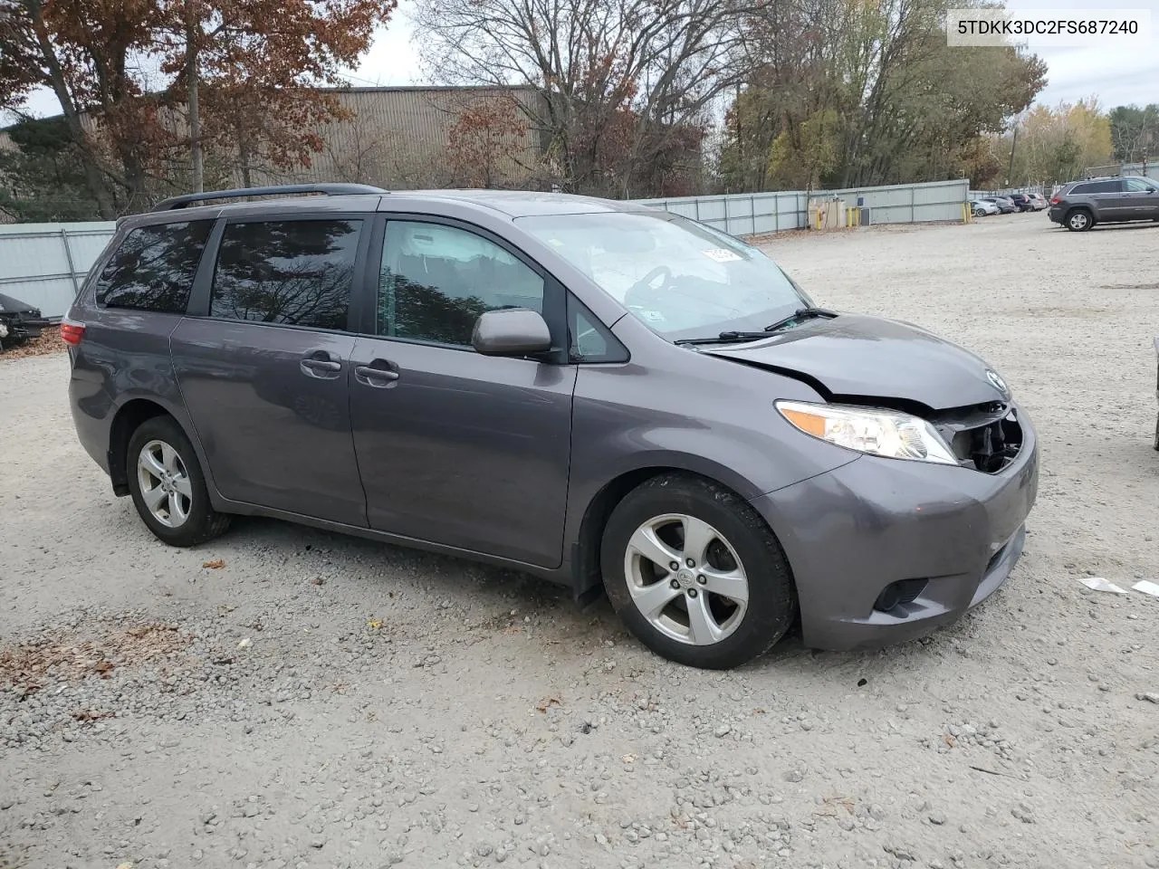 2015 Toyota Sienna Le VIN: 5TDKK3DC2FS687240 Lot: 78313164