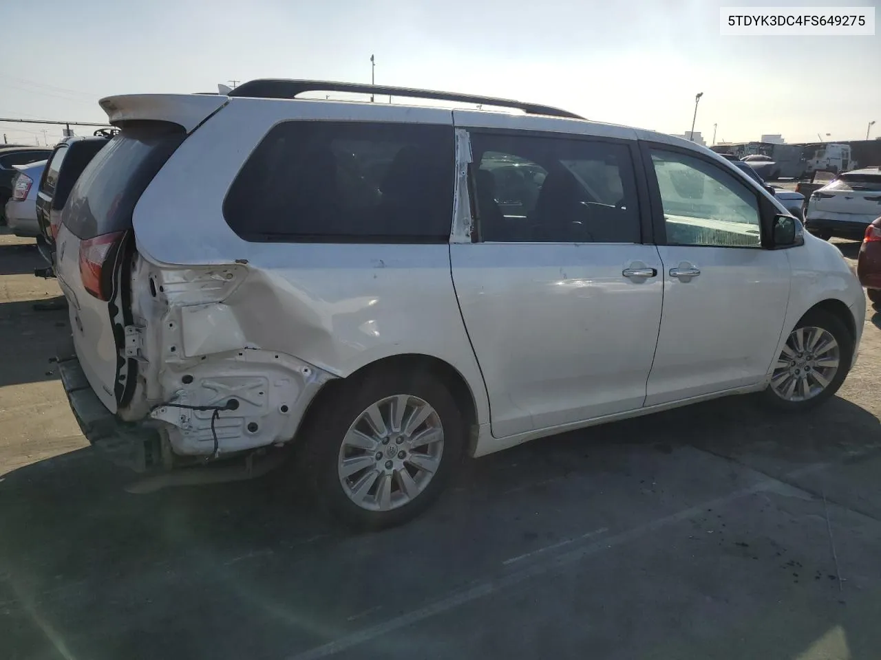 2015 Toyota Sienna Xle VIN: 5TDYK3DC4FS649275 Lot: 78316774