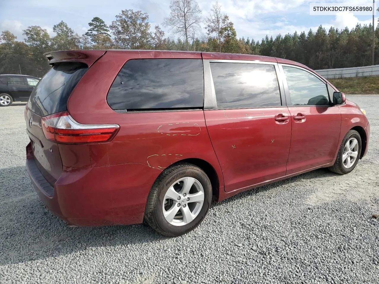 2015 Toyota Sienna Le VIN: 5TDKK3DC7FS658980 Lot: 78390264