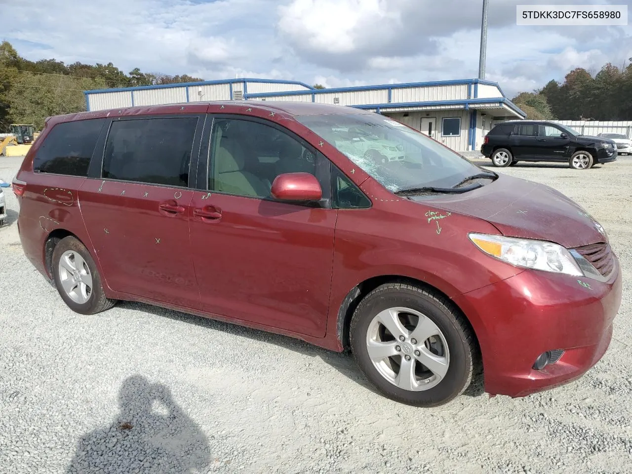 2015 Toyota Sienna Le VIN: 5TDKK3DC7FS658980 Lot: 78390264