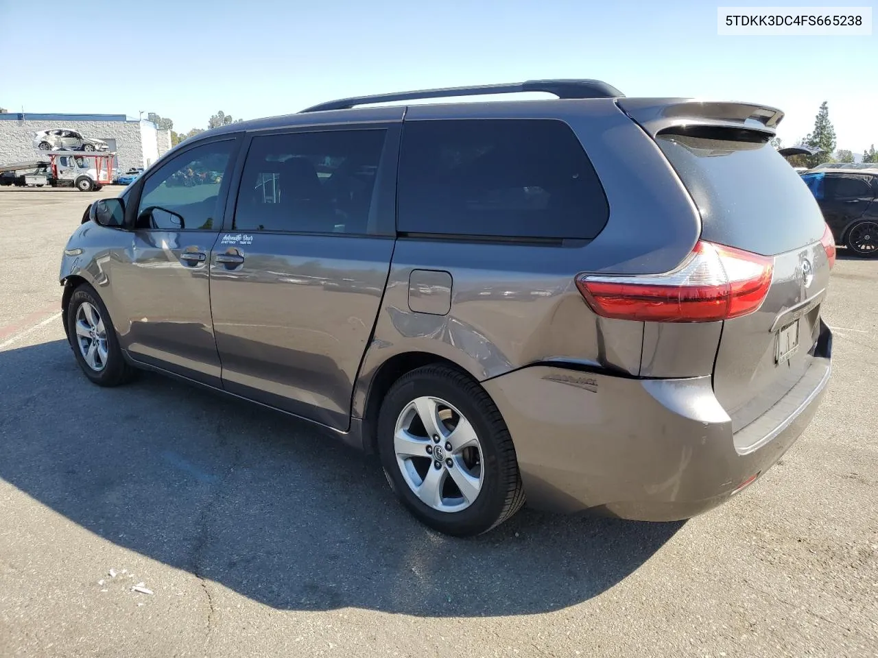 2015 Toyota Sienna Le VIN: 5TDKK3DC4FS665238 Lot: 78545594