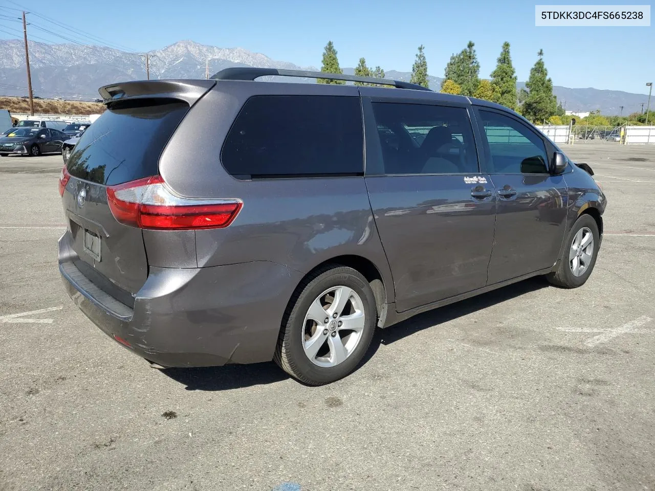 2015 Toyota Sienna Le VIN: 5TDKK3DC4FS665238 Lot: 78545594