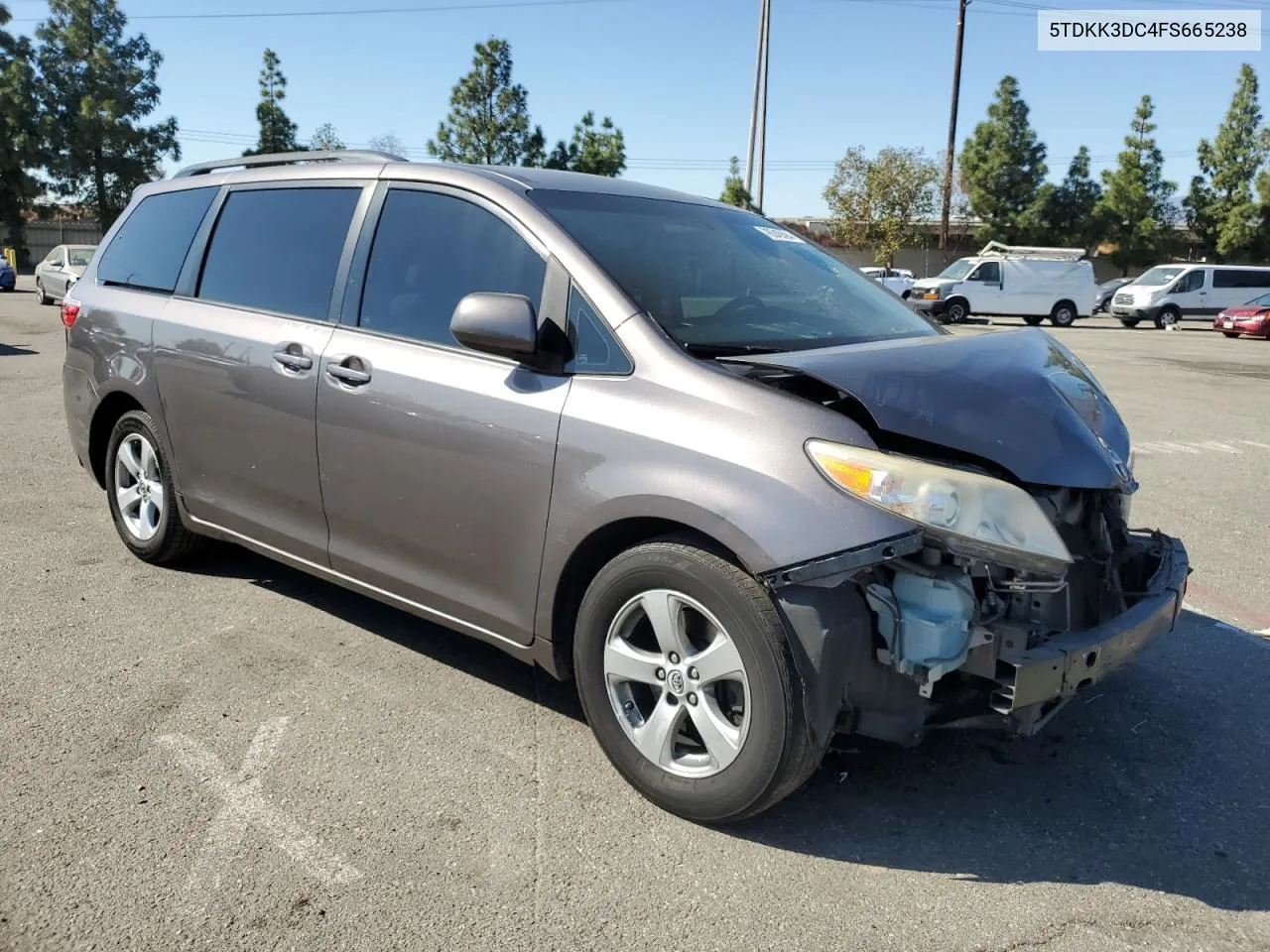 2015 Toyota Sienna Le VIN: 5TDKK3DC4FS665238 Lot: 78545594