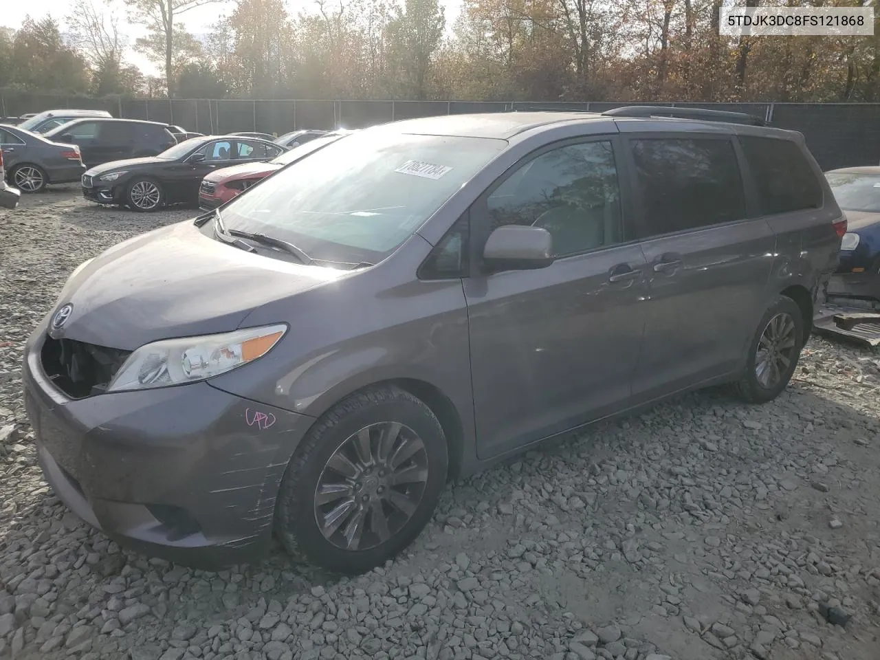 2015 Toyota Sienna Le VIN: 5TDJK3DC8FS121868 Lot: 78627784