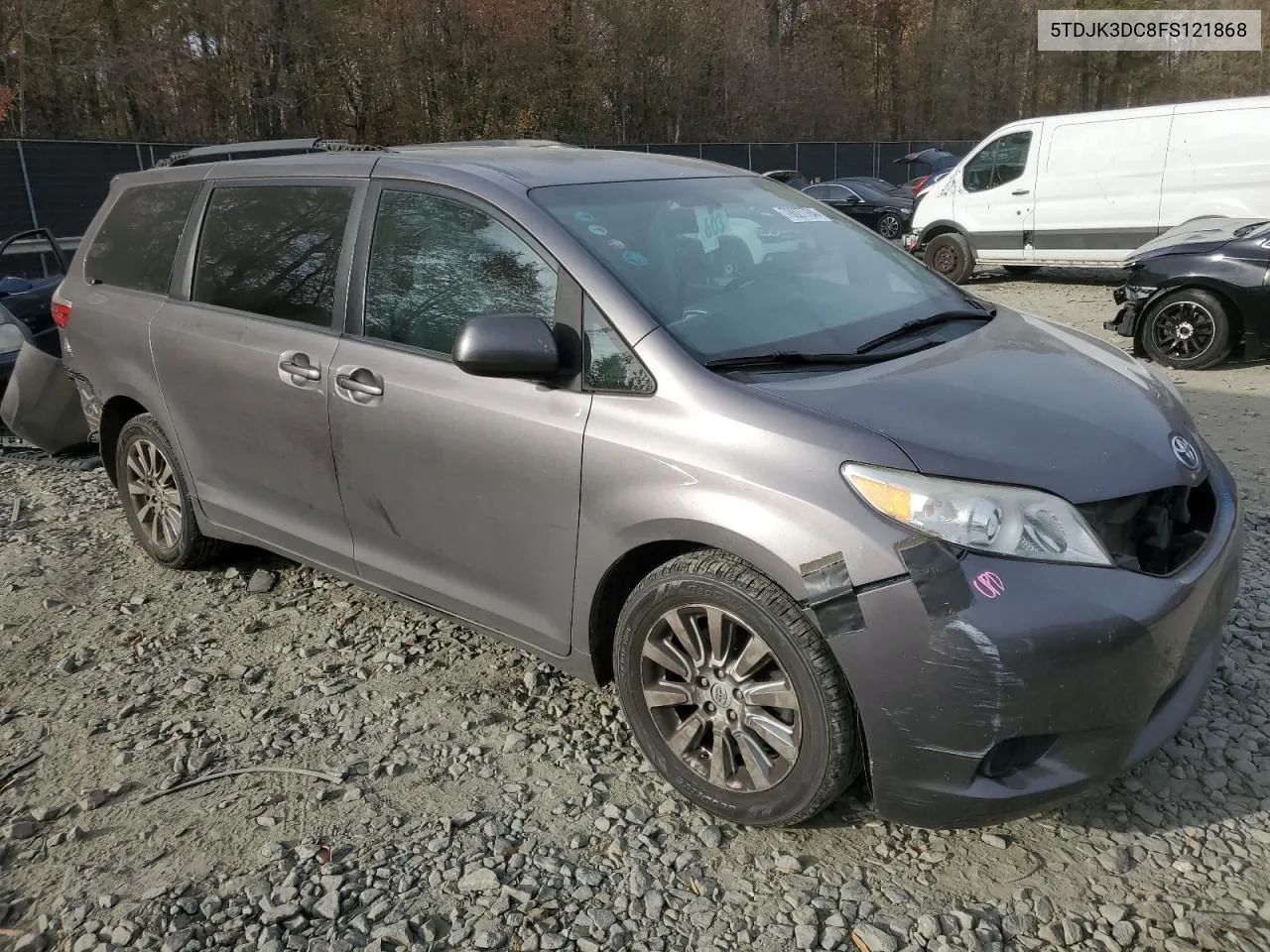 2015 Toyota Sienna Le VIN: 5TDJK3DC8FS121868 Lot: 78627784