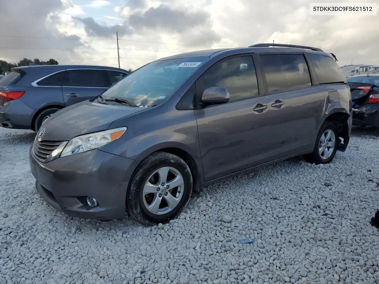 2015 Toyota Sienna Le VIN: 5TDKK3DC9FS621512 Lot: 78633464