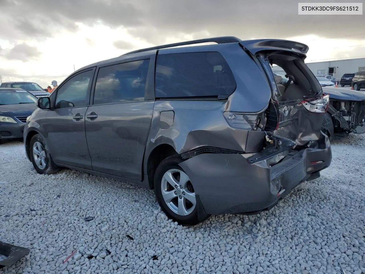 2015 Toyota Sienna Le VIN: 5TDKK3DC9FS621512 Lot: 78633464