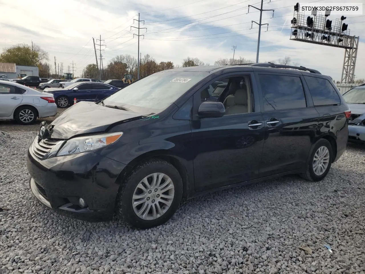 2015 Toyota Sienna Xle VIN: 5TDYK3DC2FS675759 Lot: 78654784