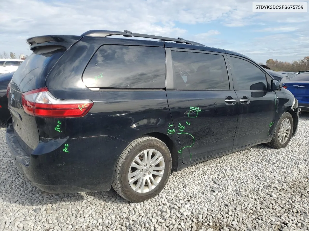 5TDYK3DC2FS675759 2015 Toyota Sienna Xle