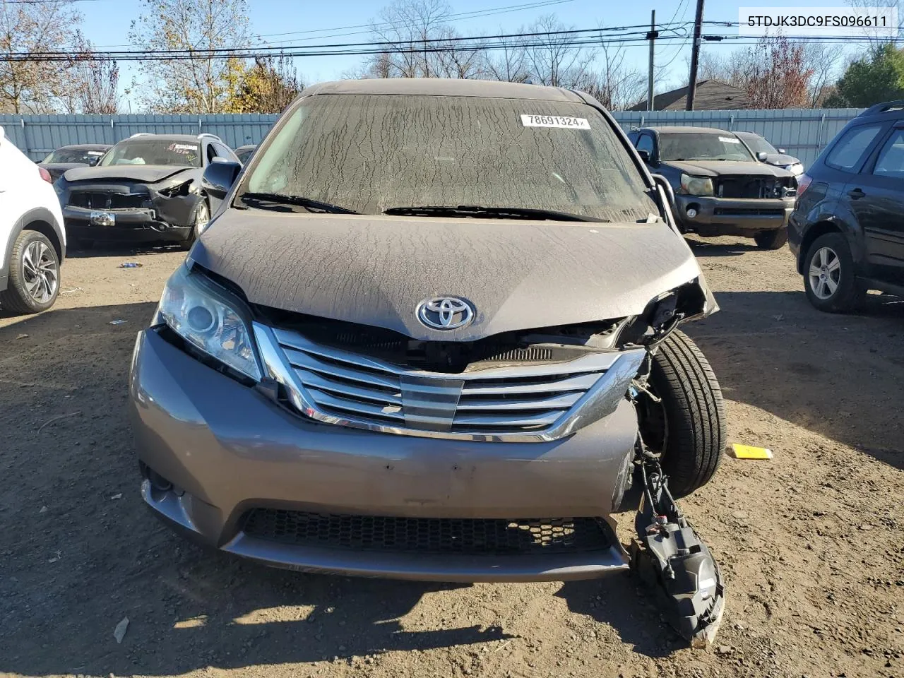 2015 Toyota Sienna Le VIN: 5TDJK3DC9FS096611 Lot: 78691324