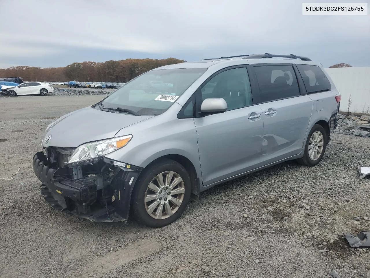 2015 Toyota Sienna Xle VIN: 5TDDK3DC2FS126755 Lot: 78902714