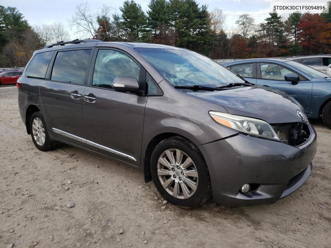 2015 Toyota Sienna Xle VIN: 5TDDK3DC1FS094896 Lot: 78940734