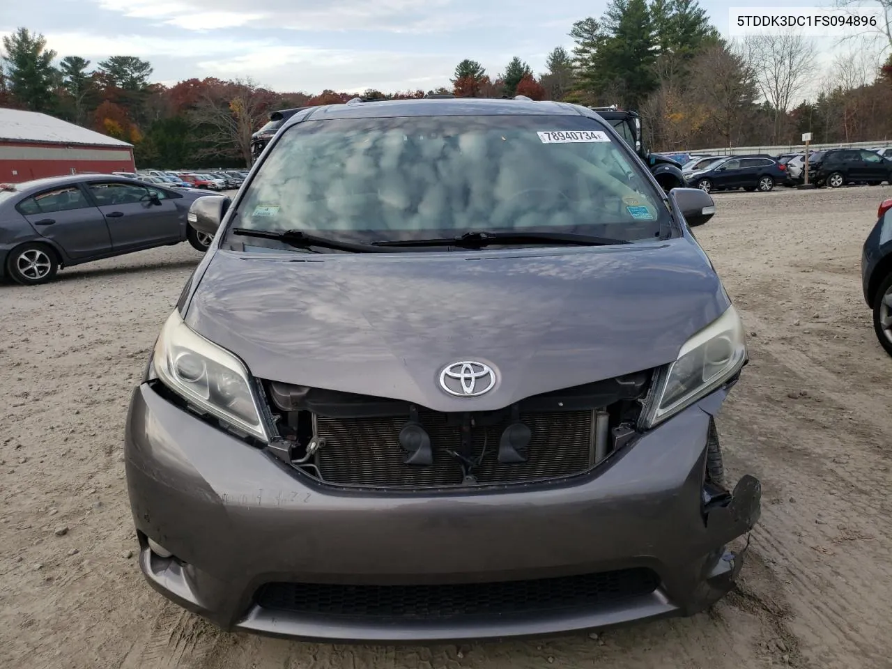 2015 Toyota Sienna Xle VIN: 5TDDK3DC1FS094896 Lot: 78940734