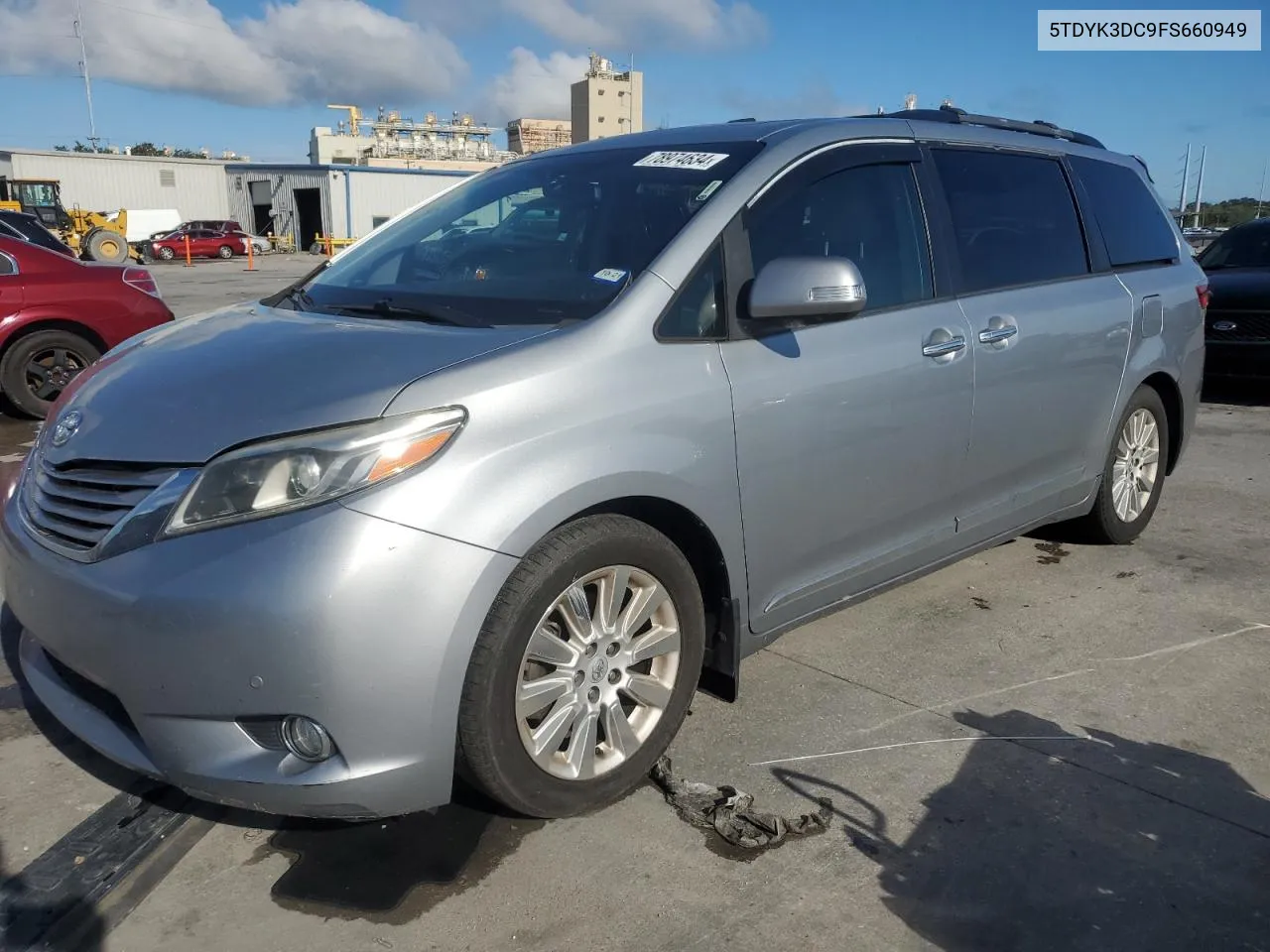 2015 Toyota Sienna Xle VIN: 5TDYK3DC9FS660949 Lot: 78974634