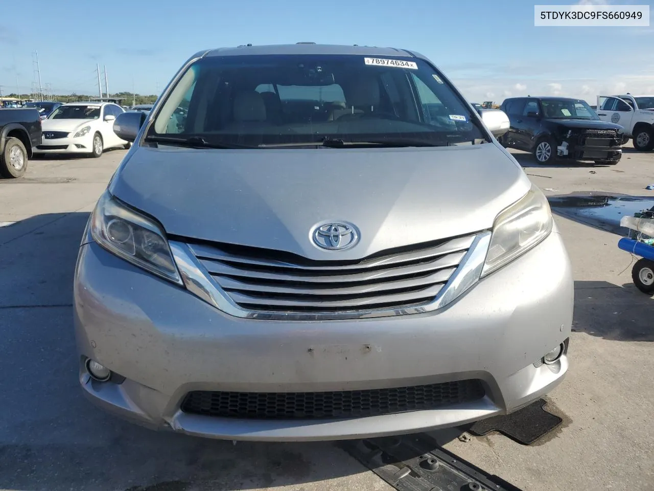 2015 Toyota Sienna Xle VIN: 5TDYK3DC9FS660949 Lot: 78974634