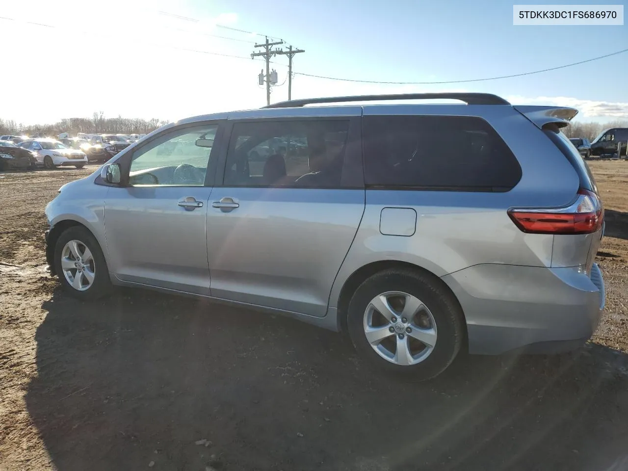 2015 Toyota Sienna Le VIN: 5TDKK3DC1FS686970 Lot: 79071964