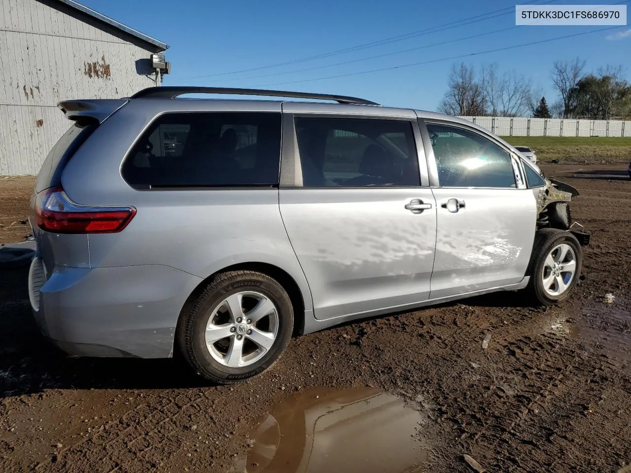 2015 Toyota Sienna Le VIN: 5TDKK3DC1FS686970 Lot: 79071964