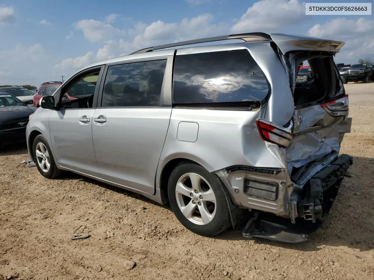 2015 Toyota Sienna Le VIN: 5TDKK3DC0FS626663 Lot: 79164944