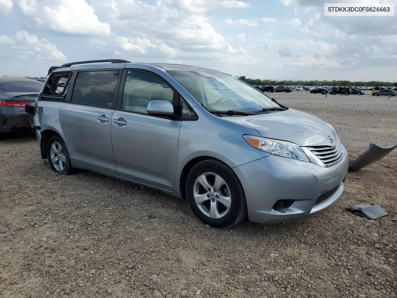 2015 Toyota Sienna Le VIN: 5TDKK3DC0FS626663 Lot: 79164944