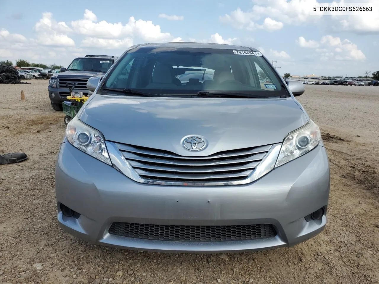 2015 Toyota Sienna Le VIN: 5TDKK3DC0FS626663 Lot: 79164944