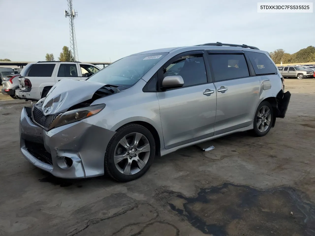 2015 Toyota Sienna Sport VIN: 5TDXK3DC7FS535525 Lot: 79365024