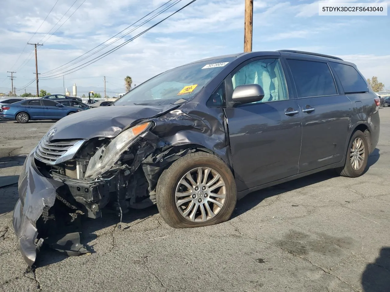 2015 Toyota Sienna Xle VIN: 5TDYK3DC2FS643040 Lot: 79578904