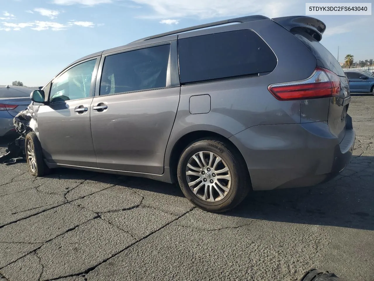 2015 Toyota Sienna Xle VIN: 5TDYK3DC2FS643040 Lot: 79578904