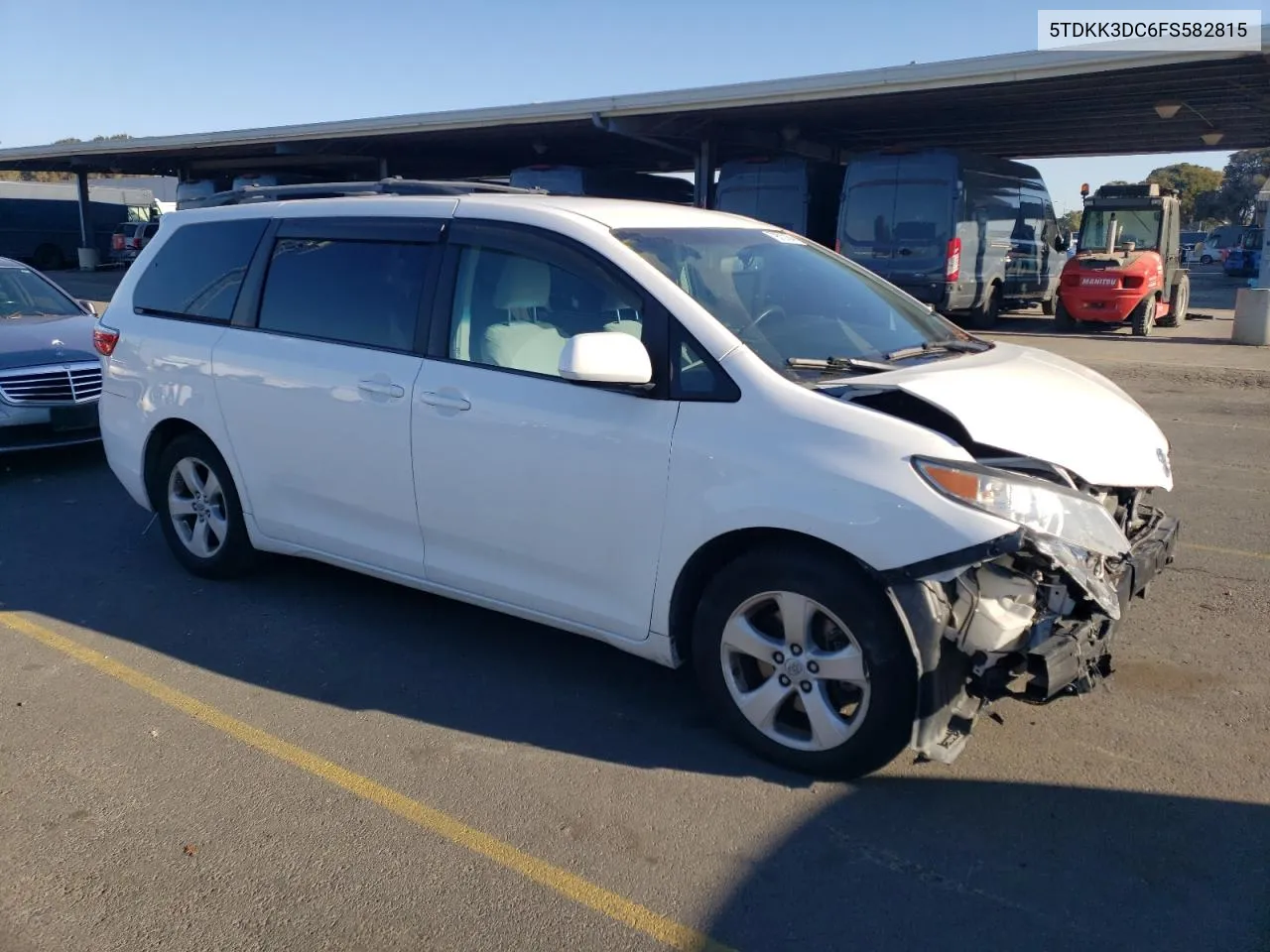 2015 Toyota Sienna Le VIN: 5TDKK3DC6FS582815 Lot: 79612184