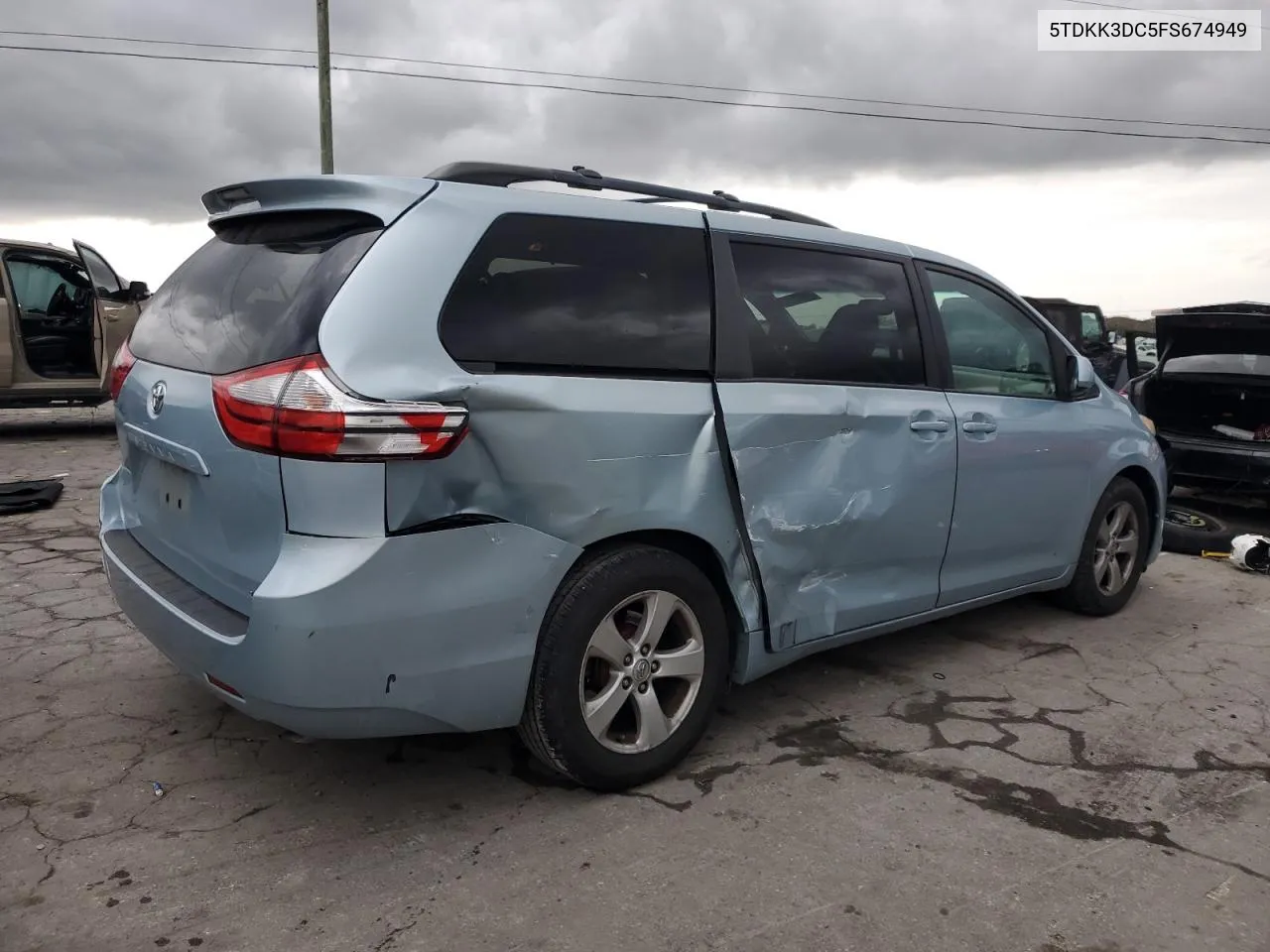 2015 Toyota Sienna Le VIN: 5TDKK3DC5FS674949 Lot: 79779854