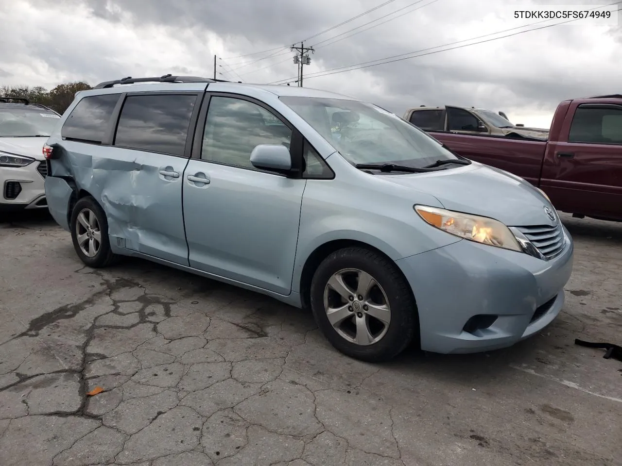 2015 Toyota Sienna Le VIN: 5TDKK3DC5FS674949 Lot: 79779854