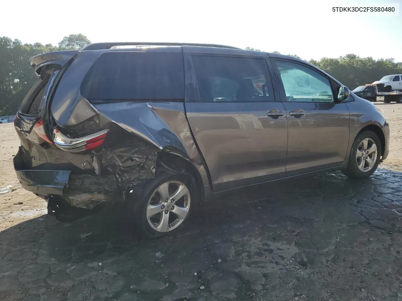 2015 Toyota Sienna Le VIN: 5TDKK3DC2FS580480 Lot: 80072994