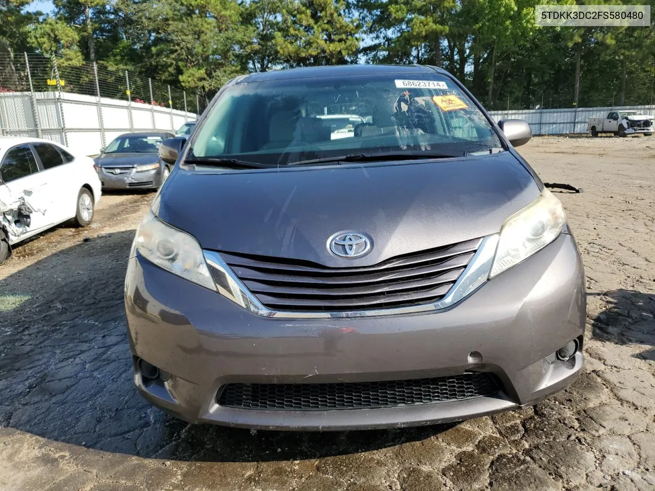 2015 Toyota Sienna Le VIN: 5TDKK3DC2FS580480 Lot: 80072994