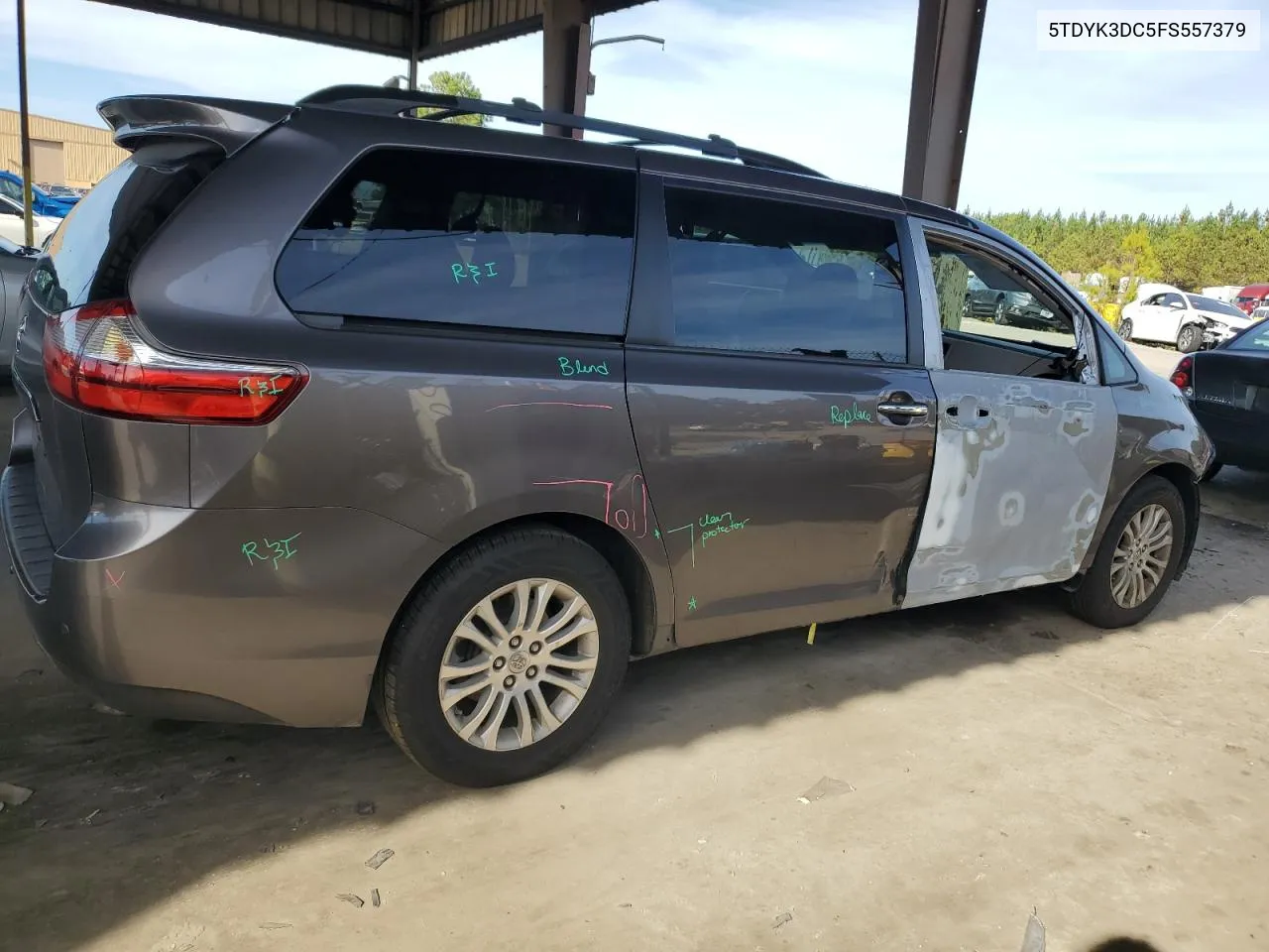 2015 Toyota Sienna Xle VIN: 5TDYK3DC5FS557379 Lot: 80091864