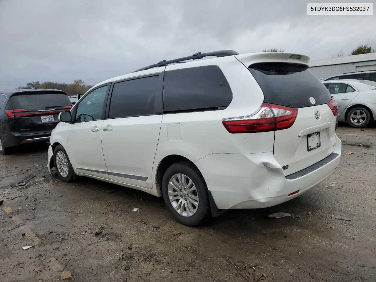 2015 Toyota Sienna Xle VIN: 5TDYK3DC6FS532037 Lot: 80109914