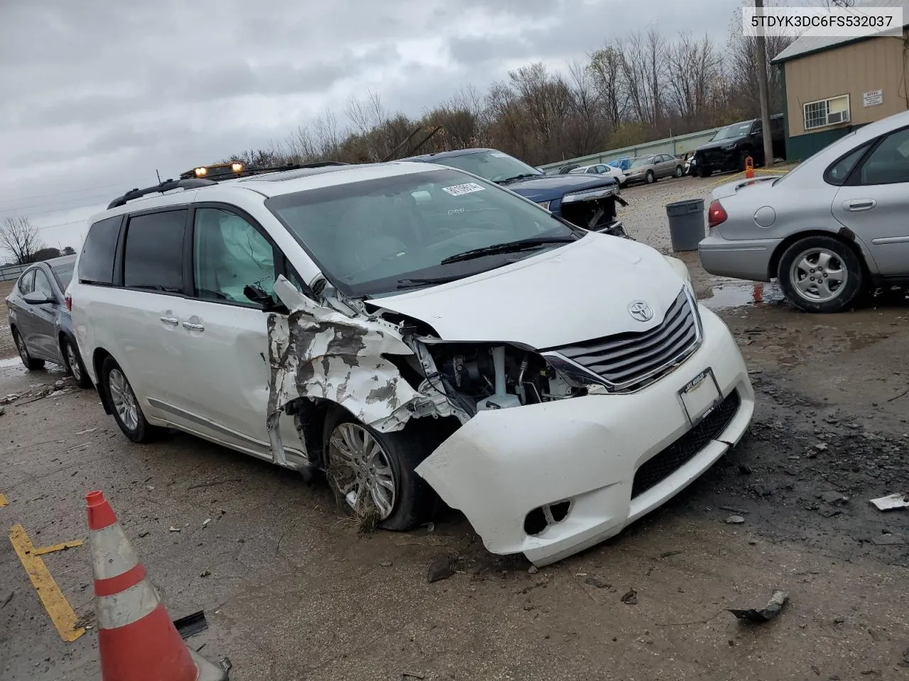 2015 Toyota Sienna Xle VIN: 5TDYK3DC6FS532037 Lot: 80109914